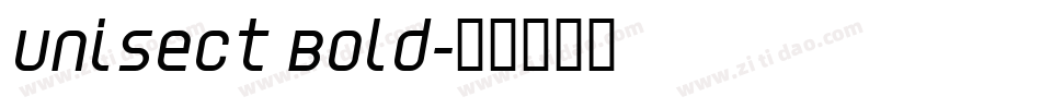Unisect Bold字体转换